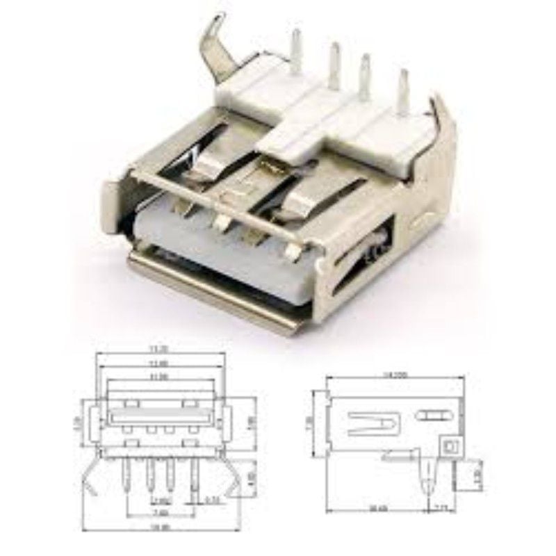 Usb Connector A Type Female 6008